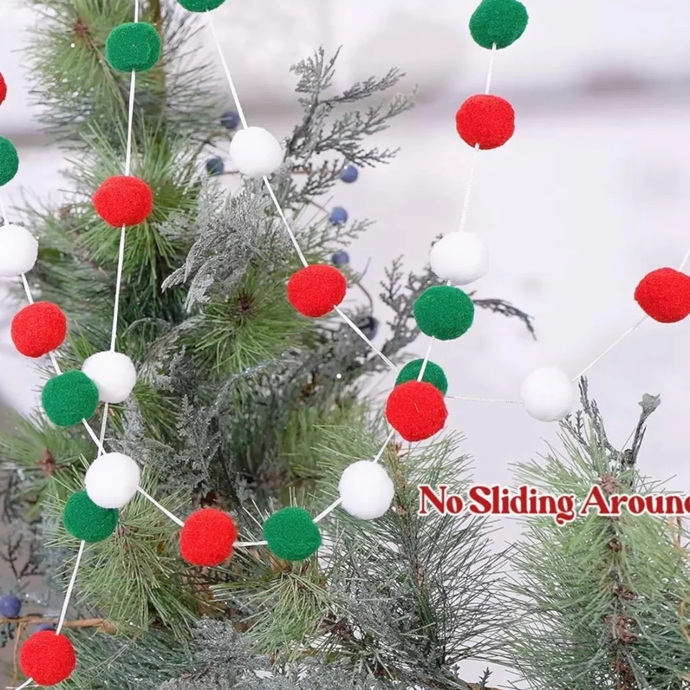 Pom Pom Christmas 6 Feet Decoration Garland